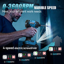 TILSWALL 20V CORDLESS IMPACT DRIVER (NO BATTERY INCLUDED) - BLACK / BLUE - Like New