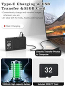 Fleafa Digital Camera, 56MP FHD 1080P, 16X Zoom Anti Shake, C15 - Black - Like New
