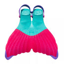 FINIS MERMAID FIN - TEAL/PINK: RUBBER SWIM TRAINING AID FOR AGES 6+ - Like New
