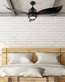 CANARMNA ARIA II 52-INCH BLACK INDOOR LED 3-BLADE CEILING FAN - BLACK - Like New