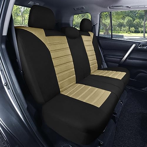 FH GROUP PREMIUM UNIVERSAL FIT 3D AIR MESH SEAT, TRUCK SUV VAN, 5 SEATERS, BEIGE - Like New
