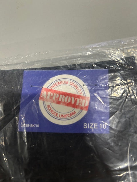 PREMIUM QUALITY APPROVED SCHOOL UNIFORM PANTS - SIZE: YOUTH 10 - BLACK - Brand New