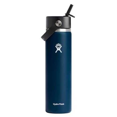 Hydo Flask Insulated Wide Mouth Straw Lid 24 Oz W24BFS464 - Indigo - Like New