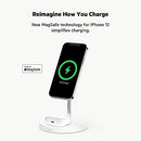 BELKIN MAGSAFE 2-IN-1 WIRELESS CHARGING STAND IPHONE 13,14,15,16,AIRPODS WHITE - Like New