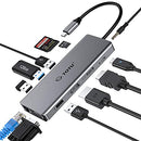 TOTU USB C Hub 13 1 Type C Hub 4K HDMI & DP VGA 2 USB3.0/2 USB2.0 TT-HB013A - Like New