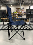 TREK OUTDOOR LIVING SOLUTIONS HEAVY DUTY CAMPING CHAIR - DARK BLUE - Brand New