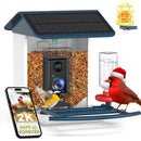 BROAIMX Bird Feeder Camera 2K HD Night Vision Solar Powered BF002A - Deep Blue - Like New