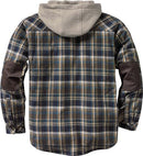 LEGENDARY WHITETAILS MEN'S HOODED SHIRT UPLAND PLAID - SIZE: MEN L - Brand New