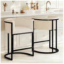 MEAROUNLIVING Counter Height Bar Stools Barrel Counter Stools, BY011-01-01 - Like New