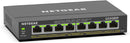 NETGEAR 8 PORT POE GIGABIT ETHERNET PLUS SWITCH - BLACK Like New