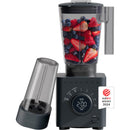 CHEFMAN 48 OZ. 6-SPEED COUNTERTOP BLENDER WITH 20 OZ. JAR AND TAMPER TOOL, BLACK - Like New