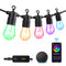 HBN SMART COLOR-CHANGING OUTDOOR STRING LIGHTS 48FT LED - BLACK Like New