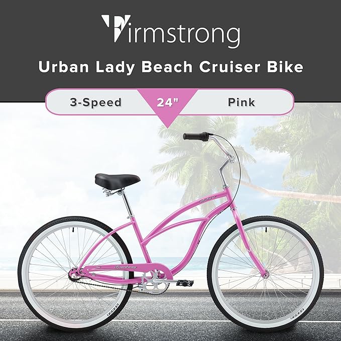 Firmstrong Urban Lady Beach Cruiser Bicycle 24" Wheel 3 Speed - - Scratch & Dent