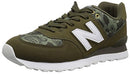 ML574PAA Men's New Balance 574 V2 Paisley Sneaker, Size 7.5,Green/White - Like New