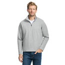 SAKS FIFTH AVENUE MEN'S PIQUE QUARTER-ZIP PULLOVER SIZE MEN S HEATHER GRAY - Like New