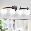 4 Light Bathroom Vanity Light, Black Gold Bathroom Light Fixtures - Brand New
