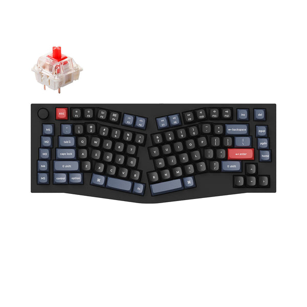KEYCHRON Q10 (ALICE LAYOUT) QMK CUSTOM MECHANICAL KEYBOARD - CARBON BLACK B - Like New