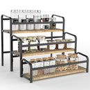 TISEMENT SPICE RACK ORGANIZER FOR COUNTERTOP, 3-TIER, HM5428-VC - BLACK - Like New