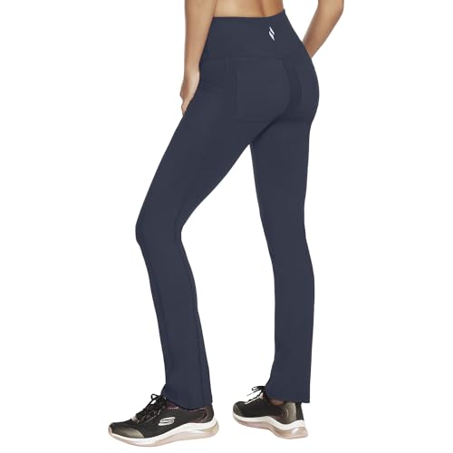 SKECHERS WOMEN'S GO WALK HIGH WAISTED PANT JOY SIZE: WOMEN L - NAVY - Brand New
