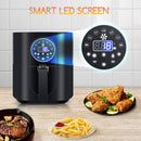 7-in-1 Air Fryer, Aigostar 4.5 QT with LED Digital Touch EX2502,1400W, Black - Brand New