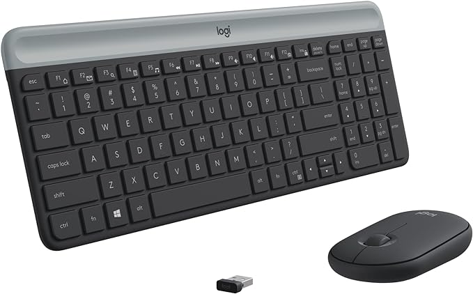 Logitech MK470 Slim Wireless Keyboard and Mouse Combo Modern Compact Layout - Like New