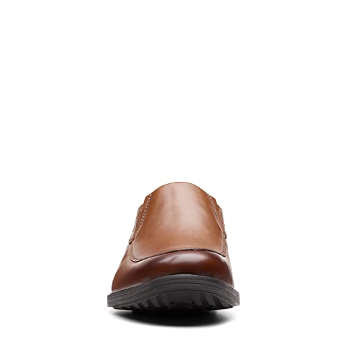 Clarks Men's Whiddon Step Loafer Dark Tan Leather Size 13 - Brand New