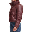 LW2RU483 LEVI'S WOMENS LEVI'S WOMEN'S VEGAN LEATHER QUILTED SHORTY PUFFER - Brand New