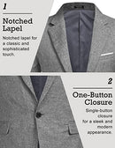COOFANDY MEN'S BLAZER CASUAL SPORT COATS SUIT JACKET , LARGE - LINEN GRAY - Brand New