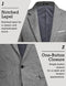 COOFANDY MEN'S BLAZER CASUAL SPORT COATS SUIT JACKET , LARGE - LINEN GRAY - Brand New