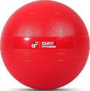 DAY 1 FITNESS WEIGHTED 15 POUND SLAM BALL - NO BOUNCE MEDICINE BALL - RED - Like New