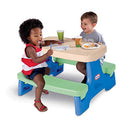 LITTLE TIKES EASY STORE JR. KID PICNIC PLAY TABLE - BLUE/GREEN - Like New