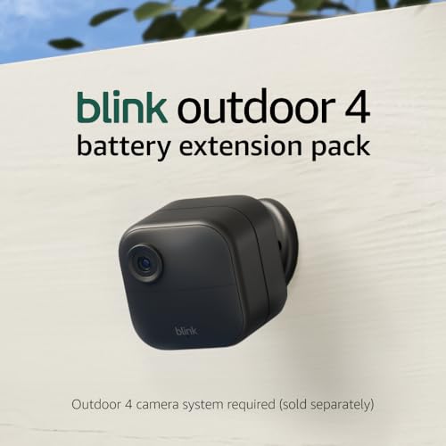 BLINK OUTDOOR 4 BATTERY EXTENSION PACK — 4 CAMERA 4-YEAR LIFE 53-032084 - BLACK - Like New