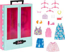 Barbie Closet Playset with 3 Outfits, 3 Pairs of Shoes, 2 Purses, 3-8 MULTICOLOR - Like New