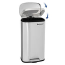 SONGMICS KITCHEN BIN 30L, PEDAL BIN, RUBBISH BIN, SOFT-CLOSE, LTB03NL - SILVER - Like New