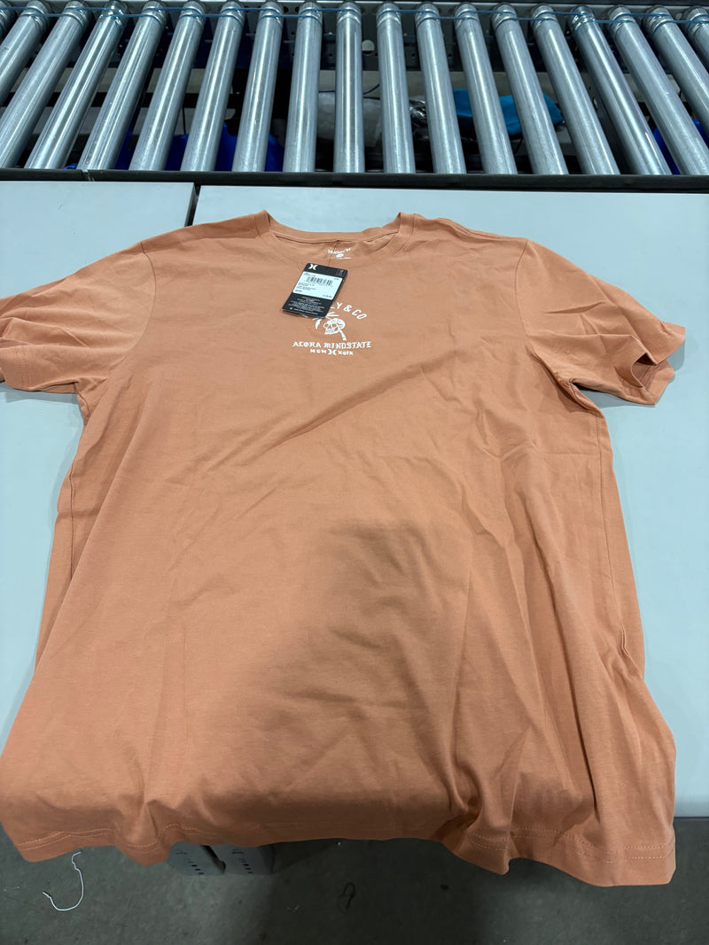 HURLEY ALOHA SS TEE - SIZE: MEN L - RUST - Brand New