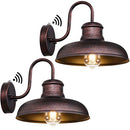 TOBUSA 2-Pack Dusk to Dawn Outdoor Wall Lights Waterproof Farmhouse Gooseneck - Like New