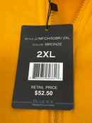 BLUE ICE MEN'S FULL-ZIP LONG-SLEEVE HOODIE - SIZE: MEN 2XL - BRONZE - Brand New