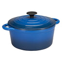 Home Marketplace 2-Piece Enamel Cast Iron Dutch Oven, Blue, 4 Quart - Brand New