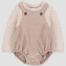 CARTER'S JUST ONE YOU® BABY 2PC SWEATER ROMPER SET - SIZE: YOUTH 3M - BROWN - Like New