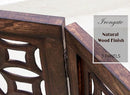 Wooden Foldable Pet Dog Safety Gate -3 Panels 20"Wx24"H- Hand Carved Solid - Like New