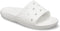 CROCS UNISEX-ADULT CLASSIC SLIDE SANDALS - SIZE: MEN 7 WOMEN 9 - WHITE - Brand New