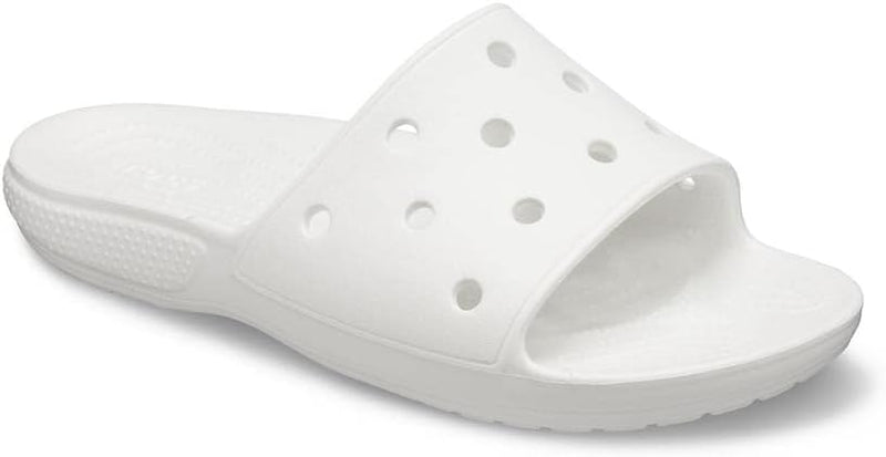 CROCS UNISEX-ADULT CLASSIC SLIDE SANDALS - SIZE: MEN 7 WOMEN 9 - WHITE - Brand New