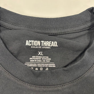 ACTION THREAD APARREL LIGHTWEIGHT LONG SLEEVE TEE SWEATER MENS - XL - BLACK - Brand New