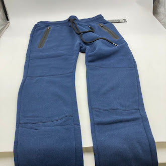 BLU ROCK MEN'S HEAVYWEIGHT SLIM-FIT FLEECE JOGGERS - SIZE: MEN S - HEATHER NAVY - Brand New