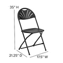 Flash Furniture 8 Pack HERCULES Series 650 lb. Capacity Fan Back Folding Chair - Like New