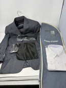 HAPPYPLANET 6 PIECE BOYS WEDDING SUITS - SIZE: YOUTH 14 - DARK GRAY - Like New