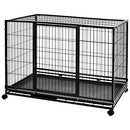 AMAZON BASICS PORTABLE HEAVY DUTY STACKABLE DOG KENNEL TRAY 48.2" L - BLACK - Like New