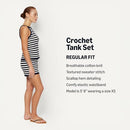 AMAZON ESSENTIALS X SOFIA GRAINGE CROCHET SWEATERS & TANK SETS SIZE LARGE IVORY - Like New