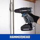 HAMMERHEAD CORDLESS 2-TOOL DRILL IMPACT DRIVER 1.5AH BATTERY HCC2020 - BLACK - Brand New