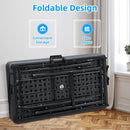 GENERIC DOUBLE-LAYER ICE COOLER FOLDING TABLE PARTY CHILLING TABLE DRAIN - BLACK - Like New